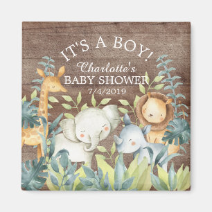 Rustiek Oerwoud Dieren Baby shower Favor Magnet Magneet