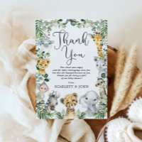 Rustiek Oerwoud Safari Dieren Groen Baby shower