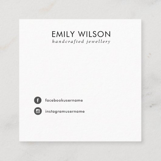 RUSTIEK OFF WIT STUCCO KETTING ARMBAND DISPLAY VIERKANTE VISITEKAARTJE (Achterkant)