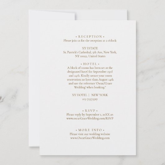 Rustiek Olijfgroen blad Alles in één bruiloft Kaart (Achterkant)