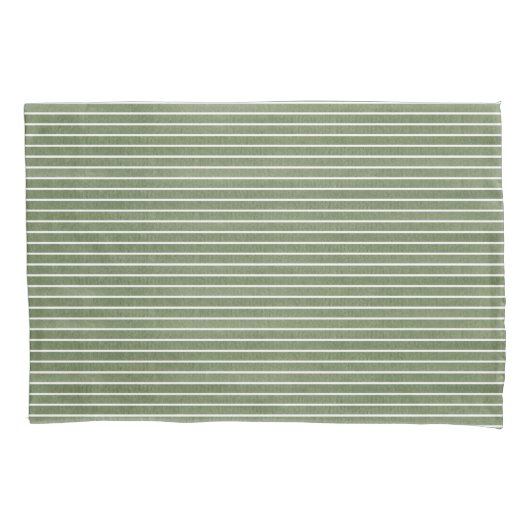 Rustiek Olijfgroen Stripes Patroon Kussensloop (Voorkant)