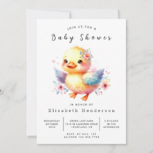 Rustiek Online Duck Baby shower Kaart