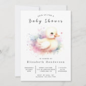 Rustiek Online Duck Baby shower Kaart (Voorkant)