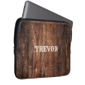 Rustiek oud gekrast hout laptop sleeve (Voorkant Rechts)