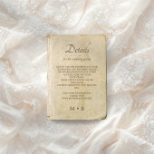 Rustiek oud papier vintage bruiloft behuizing kaar informatiekaartje