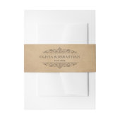 rustiek oud perkament Victoriaans bruiloft Uitnodigingen Wikkel (Voorkant Voorbeeld)