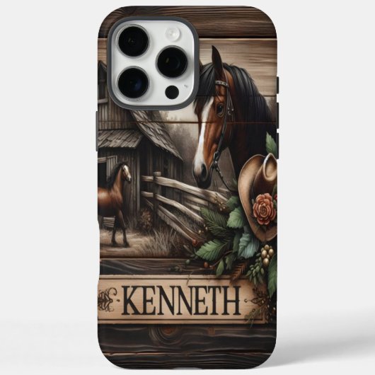 Rustiek Paard Boerderij teken Case-Mate iPhone Case (Achterkant)