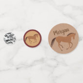 Rustiek Paard Faux Leather Kids Verjaardag Decor Confetti (Voorkanten)