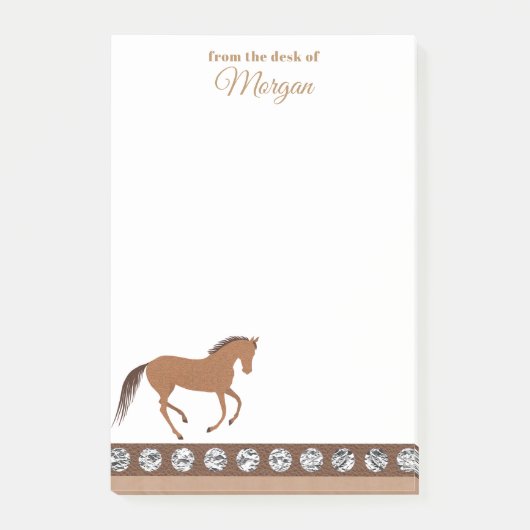 Rustiek Paard Nep Leer Van Tafel Van Pony Post-it® Notes (Voorkant)