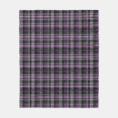 Rustiek paarse zwarte tartan patroon fleece deken (Voorkant)