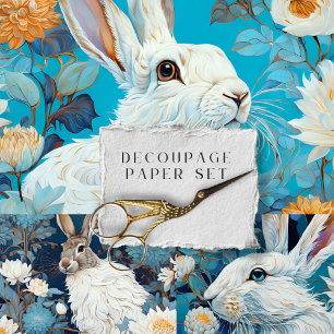 rustiek paaskonijn inpakpapier vel