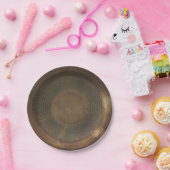 Rustiek papier bord met metaallook (Feest)