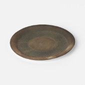 Rustiek papier bord met metaallook (Gekanteld)