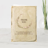 Rustiek papier vintage bruiloft programma (Achterkant)