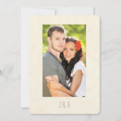 Rustiek paradijs wijngaard foto bruiloft kaart (Achterkant)