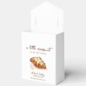Rustiek Parijse Bakkerij Pastry Croissant Baby sho Bedankdoosjes (Open)