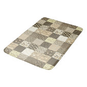 Rustiek Patchwork Beige Bruin Quiltpatroon Badmat (Gekanteld)