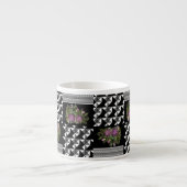 Rustiek, patchwork, rozen espresso kop (Voorkant)