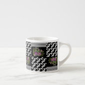 Rustiek, patchwork, rozen espresso kop (Rechts)