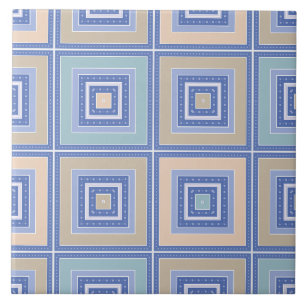 Rustiek patroon van pleinen in patchwork stijl tegeltje