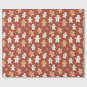 Rustiek peperkoek inpakpapier met sneeuwvlokken (Vlak)