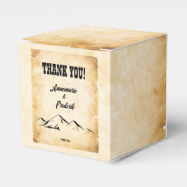 Rustiek perkament bedankdoosjes
