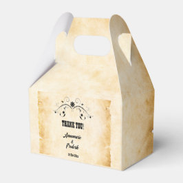 Rustiek perkament bedankdoosjes