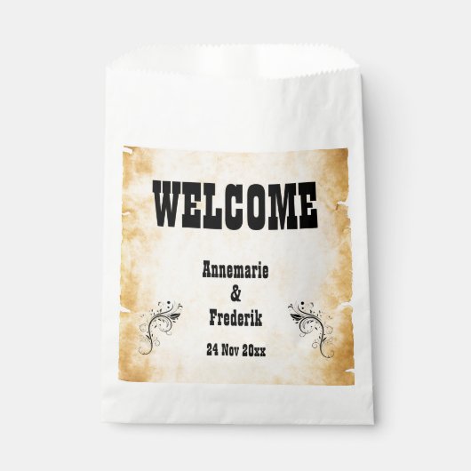 Rustiek, Perkament  Bedankzakje (Voorkant)