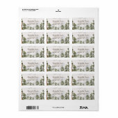 Rustiek Pine Forest Waterverf retouradres Etiket (Full Sheet)