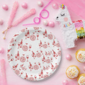 Rustiek Pizza & Wijn Vrijgezellenfeest Papieren Bordje (Feest)