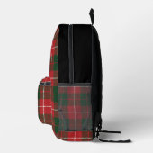 Rustiek Plaid Groen Rood Check Tartan Bedrukte Rugzak (Rechts)