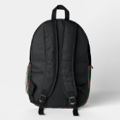 Rustiek Plaid Groen Rood Check Tartan Bedrukte Rugzak (Achterkant)