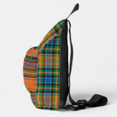 Rustiek Plaid Rood Groen Monogram Tartan Sling Bag (Rechts)