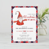 Rustiek Plaid Schattige Kerstfeest Kaart (Staand voorkant)