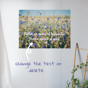 Rustiek platteland korenbloemenveld poster