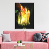 Rustiek, pompoen bloesem verpakt canvas afdruk (Insitu (Woonkamer))