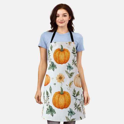 rustiek pompoenpatroon schort (Gedragen)