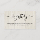 Rustiek Register Invoegen / Behuizing voor uitnodi Informatiekaartje (Voorkant)