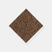 Rustiek reliëf leder servet (Hoek)