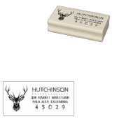  rustiek rendier familienaam retouradres 	rubberstempel (Gestempeld)