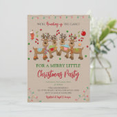 Rustiek rendier kerstfeest kaart (Staand voorkant)