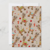 Rustiek rendier kerstfeest kaart (Achterkant)