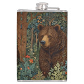 Rustiek retro bruin beer heupfles (Achterkant)