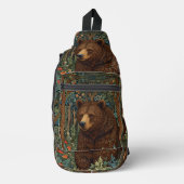 Rustiek retro bruin beer sling bag (Voorkant)