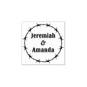 Rustiek Retro Land Western Bruiloft Boerderij Rubberstempel (Afrduk)