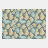 Rustiek Retro  Seashell Pattern Inpakpapier Vel (Voorkant 2)