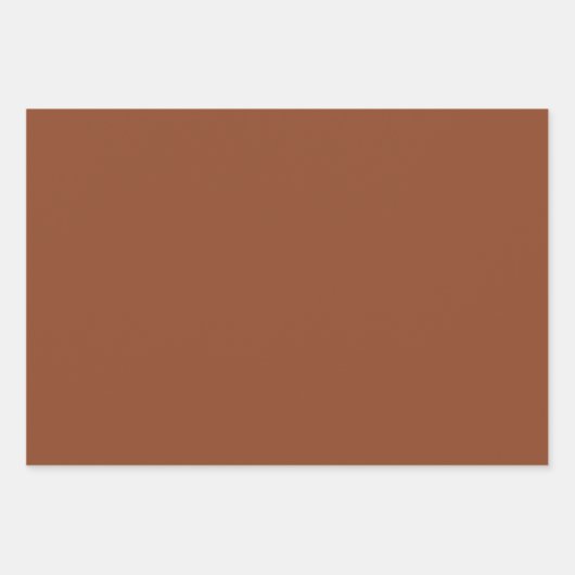 Rustiek Roest Bruin Effen Kleur Inpakpapier Vel (Voorkant 3)