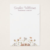 Rustiek Romantisch Bloemen ketting display kaart (Voorkant)