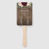 Rustiek Romantisch Groen Mason Jar Trouwprogramma Handwaaier (Achterkant)