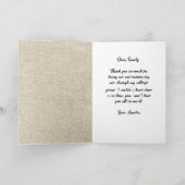 Rustiek Rood Afstuderen Pet Afstuderen Dank u Kaart (Binnen)